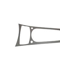2003-2008 BMW Z4 E85 Dash Center Console Trim Aluminium Set(3), 51-16-7-053-112, F038, OEM, 2003, 2004, 2005, 2006, 2007, 2008