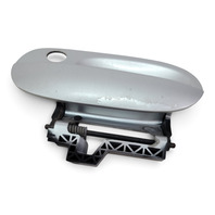 2003-2008 BMW Z4 E85 Exterior Door Handle Front Left/Driver Silver, 51-21-7-114-955, F038, OEM, 2003, 2004, 2005, 2006, 2007, 2008