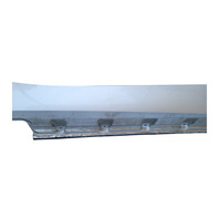 2003-2008 BMW Z4 Left Rocker Panel Molding Side Skirt Silver, 51-71-7-068-853, F038, OEM, 2003, 2004, 2005, 2006, 2007, 2008