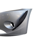 2003-2005 BMW Z4 Front Bumper Face Cover Upper/Lower Silver, 51-11-7-188-347, F038, OEM, 2003, 2004, 2005