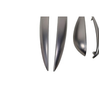 2006-2007 BMW 650i E63 E64 Ruthenium Interior Door Trim Molding Set, 51-41-7-116-049, F039, OEM, 2006, 2007