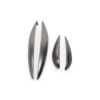 2006-2007 BMW 650i E63 E64 Ruthenium Interior Door Trim Molding Set, 51-41-7-116-049, F039, OEM, 2006, 2007