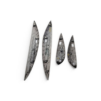 2006-2007 BMW 650i E63 E64 Ruthenium Interior Door Trim Molding Set, 51-41-7-116-049, F039, OEM, 2006, 2007