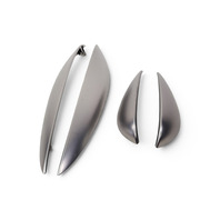 2006-2007 BMW 650i E63 E64 Ruthenium Interior Door Trim Molding Set, 51-41-7-116-049, F039, OEM, 2006, 2007