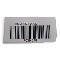 2006-2007 BMW 650i Positive Battery Cable, 61-12-6-928-990, F039, OEM, 2006, 2007