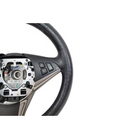 2006-2010 BMW 650i 3-Spoke Leather Steering Wheel Black, 32-34-6-774-458, F039, OEM, 2006, 2007, 2008, 2009, 2010