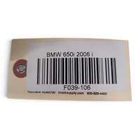 2006-2010 BMW 650i E63 E64 Power Steering Column Adjustment Motor 67-64-6-956-696, F039, OEM, 2006, 2007, 2008, 2009, 2010