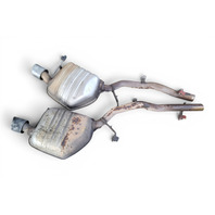 2006-2007 BMW 650i E64 Convertible Left Right Rear Exhaust Muffler Set, 18-30-7-544-291, 18-30-7-544-292, F039, OEM, 2006, 2007