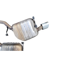 2006-2007 BMW 650i E64 Convertible Left Right Rear Exhaust Muffler Set, 18-30-7-544-291, 18-30-7-544-292, F039, OEM, 2006, 2007