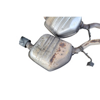 2006-2007 BMW 650i E64 Convertible Left Right Rear Exhaust Muffler Set, 18-30-7-544-291, 18-30-7-544-292, F039, OEM, 2006, 2007