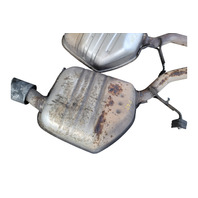 2006-2007 BMW 650i E64 Convertible Left Right Rear Exhaust Muffler Set, 18-30-7-544-291, 18-30-7-544-292, F039, OEM, 2006, 2007