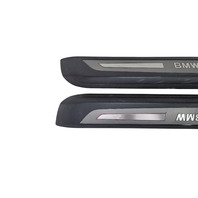 2006-2010 BMW 650i E63 E64 Illuminated Door Sill Plate Set, 51-47-7-079-959, F039, OEM, 2006, 2007, 2008, 2009, 2010