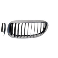 2006-2010 BMW 650i E63 E64 Chrome Kidney Grille Right/Left Set, 51-13-7-077-932, 51-13-7-077-931, F039, OEM, 2006, 2007, 2008, 2009, 2010