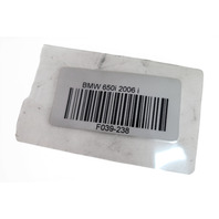 2006-2007 BMW 650i E64 Convertible Front Left Seat Belt Beige, 72-11-9-138-275, F039, OEM, 2006, 2007