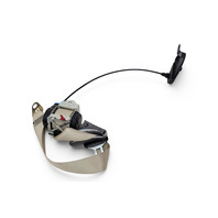 2006-2007 BMW 650i E64 Convertible Front Left Seat Belt Beige, 72-11-9-138-275, F039, OEM, 2006, 2007