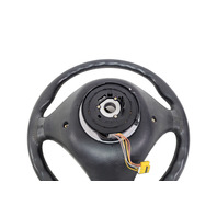 1997-2002 BMW Z2 3-Spoke Leather Chrome Line Steering Wheel Black, 32-30-1-096-778, F040, OEM, 1997, 1998, 1999, 2000, 2001, 2002