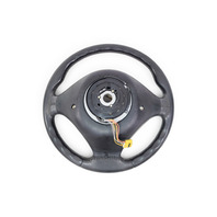 1997-2002 BMW Z2 3-Spoke Leather Chrome Line Steering Wheel Black, 32-30-1-096-778, F040, OEM, 1997, 1998, 1999, 2000, 2001, 2002
