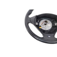 1997-2002 BMW Z2 3-Spoke Leather Chrome Line Steering Wheel Black, 32-30-1-096-778, F040, OEM, 1997, 1998, 1999, 2000, 2001, 2002
