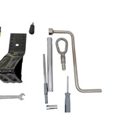 1996-2002 BMW Z3 Rear Trunk Emergency Spare Tool Kit Tray Set(8), 71-12-1-093-476, F040, OEM, 1996, 1997, 1998, 1999, 2000, 2001, 2002