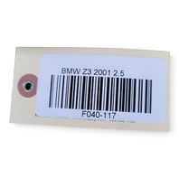 1996-2002 BMW Z3 ABS Speed Sensor Rear Right/Passenger 34-52-1-164-474, F040, OEM, 1996, 1997, 1998, 1999, 2000, 2001, 2002