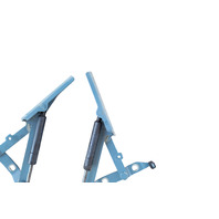 1996-2002 BMW Z3 Trunk Hinge w/Support Set Left/Right Set Blue, 41-62-8-413-371, 41-62-8-413-372 F040, OEM, 1996, 1997, 1998, 1999, 2000, 2001, 2002