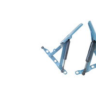 1996-2002 BMW Z3 Trunk Hinge w/Support Set Left/Right Set Blue, 41-62-8-413-371, 41-62-8-413-372 F040, OEM, 1996, 1997, 1998, 1999, 2000, 2001, 2002