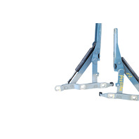 1996-2002 BMW Z3 Trunk Hinge w/Support Set Left/Right Set Blue, 41-62-8-413-371, 41-62-8-413-372 F040, OEM, 1996, 1997, 1998, 1999, 2000, 2001, 2002