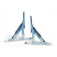 1996-2002 BMW Z3 Trunk Hinge w/Support Set Left/Right Set Blue, 41-62-8-413-371, 41-62-8-413-372 F040, OEM, 1996, 1997, 1998, 1999, 2000, 2001, 2002