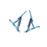 1996-2002 BMW Z3 Trunk Hinge w/Support Set Left/Right Set Blue, 41-62-8-413-371, 41-62-8-413-372 F040, OEM, 1996, 1997, 1998, 1999, 2000, 2001, 2002