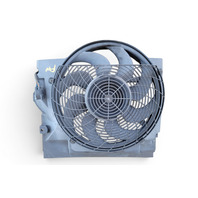 2001-2002 BMW Z3 Radiator Condenser Cooling Fan Motor w/Shroud Set 64-54-6-905-617, F040, OEM, 2001, 2002
