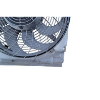 2001-2002 BMW Z3 Radiator Condenser Cooling Fan Motor w/Shroud Set 64-54-6-905-617, F040, OEM, 2001, 2002