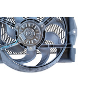 2001-2002 BMW Z3 Radiator Condenser Cooling Fan Motor w/Shroud Set 64-54-6-905-617, F040, OEM, 2001, 2002