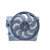 2001-2002 BMW Z3 Radiator Condenser Cooling Fan Motor w/Shroud Set 64-54-6-905-617, F040, OEM, 2001, 2002