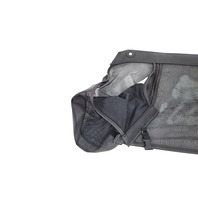 1996-2002 BMW Z3 Rear Convertible Leather Wind Deflector Mesh Screen Unit Black, 82-15-0-002-109, F040, OEM, 1996, 1997, 1998, 1999, 2000, 2001, 2002