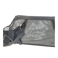 1996-2002 BMW Z3 Rear Convertible Leather Wind Deflector Mesh Screen Unit Black, 82-15-0-002-109, F040, OEM, 1996, 1997, 1998, 1999, 2000, 2001, 2002