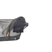 1996-2002 BMW Z3 Rear Convertible Leather Wind Deflector Mesh Screen Unit Black, 82-15-0-002-109, F040, OEM, 1996, 1997, 1998, 1999, 2000, 2001, 2002