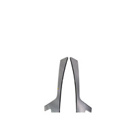 2017-2021 Infiniti Q60 Silver Optic Dash Trim Aluminum Set, 68413-5CA0A, 68412-5CA0A, F033, OEM, 2017, 2018, 2019, 2020, 2021