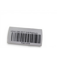 2017-2021 Infiniti Q60 Silver Optic Dash Trim Aluminum Set, 68413-5CA0A, 68412-5CA0A, F033, OEM, 2017, 2018, 2019, 2020, 2021
