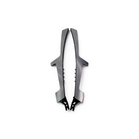 2017-2021 Infiniti Q60 Silver Optic Dash Trim Aluminum Set, 68413-5CA0A, 68412-5CA0A, F033, OEM, 2017, 2018, 2019, 2020, 2021