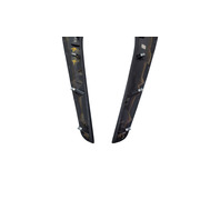 2017-2022 Infiniti Q60 Front Knee Pad Side Trim Black Right/Passenger Left & Right Set (2) 68210-5CB1A, 68211-5CB0A, F041, OEM, 2017, 2018, 2019, 2020, 2021, 2022
