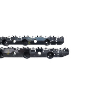 2017-2022 Infiniti Q60 Bumper Bracket Beam Retainer Rear Left/Right Set 85221-5CA0A, F041, OEM, 2017, 2018, 2019, 2020, 2021, 2022