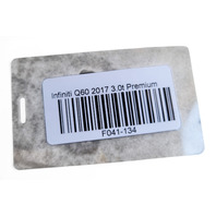 2017-2019 Infiniti Q60 Transmission Lower Splash Shield, 74811-1MG0C, F041, OEM, 2017, 2018, 2019