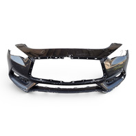 2017-2022 Infiniti Q60 Convertible Front Bumper Cover Black 62022-5CA0H, F041, OEM, 2017, 2018, 2019, 2020, 2021, 2022