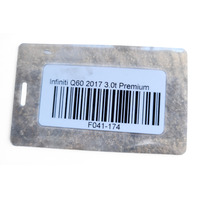 2017-2022 Infiniti Q60 Windshield Washer Tank Reservoir w/o Pump 28910-4HB0A, F041, OEM, 2014, 2015, 2016, 2017, 2018, 2019, 2020, 2021, 2022, 2023