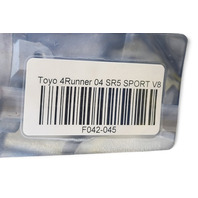 2003-2004 Toyota 4Runner 4.7L V8 2UZ-FE Engine Motor Assembly 421K MI, 19000-50730, F042, OEM, 2003, 2004