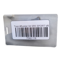 2003-2006 Toyota 4Runner Quarter Wheel Opening Flare/Molding Rear Left/Driver Silver, 75654-35080-B0, F042, OEM, 2003, 2004, 2005, 2006