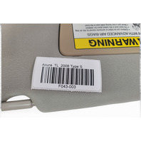 2007-2008 Acura TL Sun Visor Sunvisor Left/Right Set Gray Grey  83230-SEP-A02ZE, F043, OEM, 2007, 2008