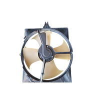 2004-2008 Acura TL Radiator Condenser Cooling Fan Motor w/Shroud Set, F043, OEM, 2004, 2005, 2006, 2007, 2008
