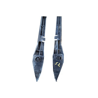 2004-2008 Acura TL Front Left/Driver and Right/Passenger Bumper Retainer Bracket Set, F043, OEM, 2004, 2005, 2006, 2007, 2008