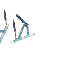 1996-2002 BMW Z3 Trunk Hinge w/Support Set Left/Right Set Blue, 41-62-8-413-371, 41-62-8-413-372 F044, OEM, 1996, 1997, 1998, 1999, 2000, 2001, 2002